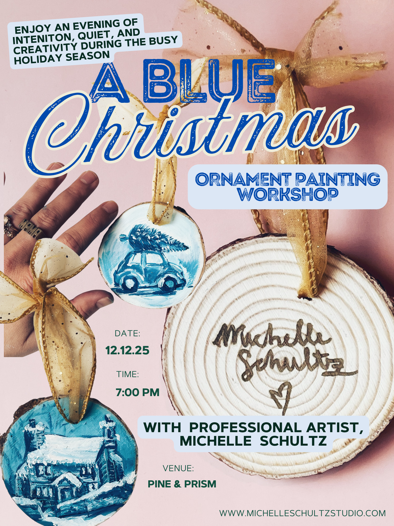 A Blue Christmas: Ornament Painting Workshop (Bend, Oregon)