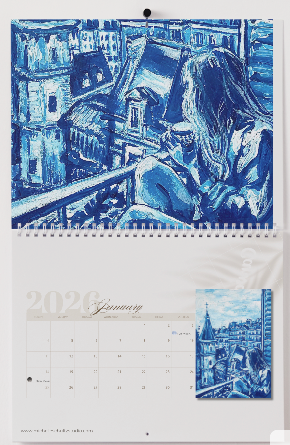 2026 Moon Phase Art Calendar Preorder