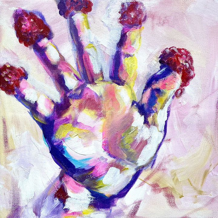 Raspberries For Dinner 10" x 10" Giclee Fine Art Print