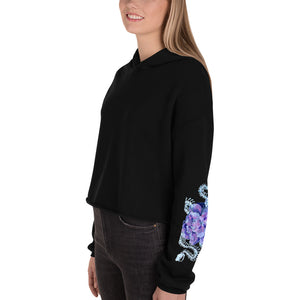 Momento Maria Crop Hoodie With Sleeve Design